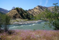 confluence of North Fork Kings River with the already combined Middle and South Forks of Kings River.
